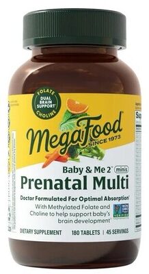 Prenatal Multivitamin Minis, Baby and Me, 180 Tablets