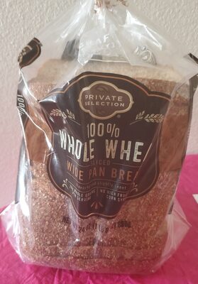Private selection, 100% whole wheat wide pan bread