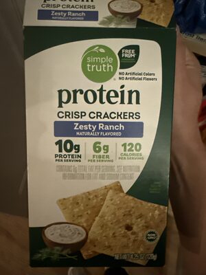 Protein crisp crackers zesty ranch