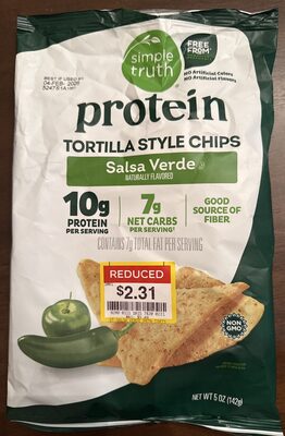 Protein Salsa Verde Tortilla Chips