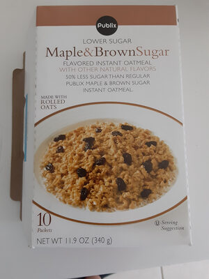 Publix, instant oatmeal, maple & brown sugar
