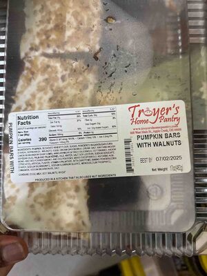 Pumpkin Bars With Walnuts