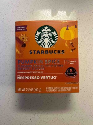 Pumpkin Spice Flavored Coffee With Other Natural Flavors For Nespresso Vertuo