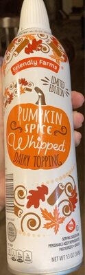 Pumpkin Spice Whipped Dairy Topping