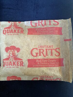 Quaker Instant Grits Red Eye Gravy & Country Ham (12-1 Oz) 12 Ounce 12 Count Paper Pouch