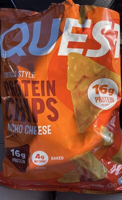 Quest Tortilla Style Protein Chips Nacho Cheese Flavored