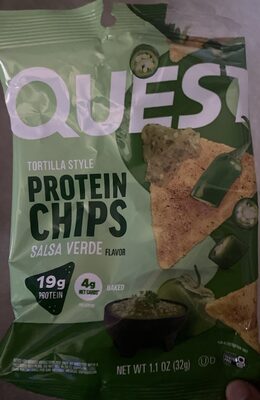 Quest Tortilla style Protein chips Salsa Verde