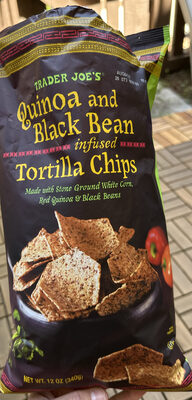 Quinoa and blck bean tortilla chips