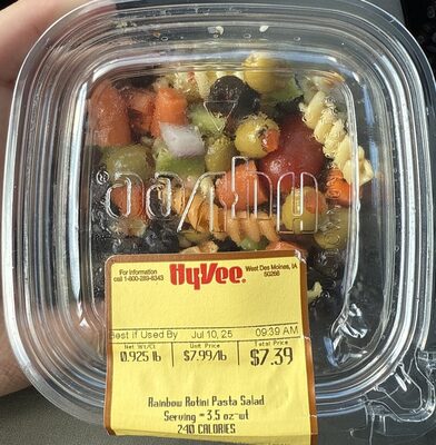 Rainbow Rotini Pasta Salad