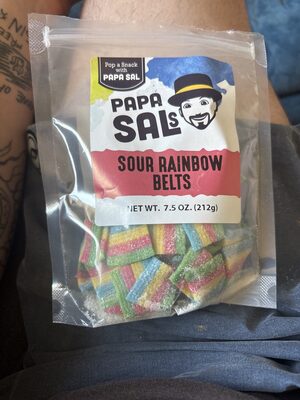 Rainbow Sour Belt Bites