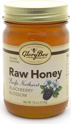 Raw blackberry honey glorybee