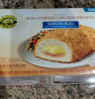 Raw stuffed chicken breasts