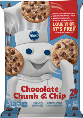 Ready to bake chocolate chunk and chip cookies