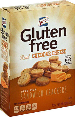 Real cheddar cheese bite size sandwich crackers