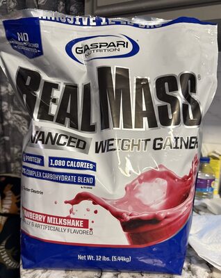 Real Mass Advanced Weight Gainer Strawberry Milkshake