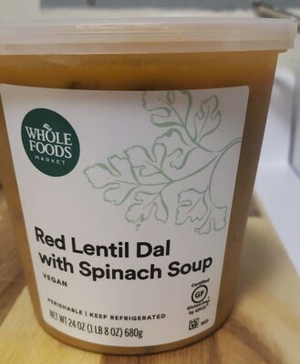 Red Lentil Dal with Spinach Soup
