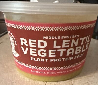 Red Lentil Vegetable Plant Protein Soup