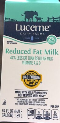 Reduced fat milk
