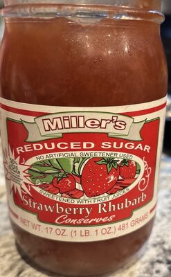 Reduced Sugar Strawberry Rhubarb Conserves