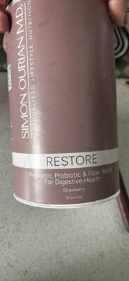 RESTORE Prebiotic, Probiotic & Fiber Blend For Digestive Health Strawberry