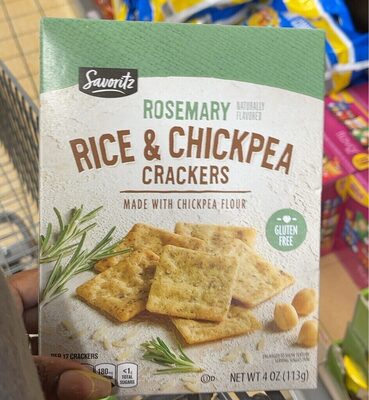 Rice and chickpea crackers