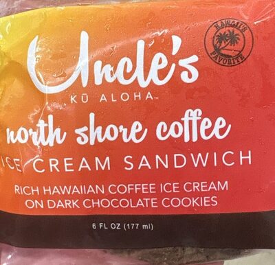 Rich Hawaiian Coffee Ice Cream On Dark Chocolate Cookies