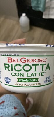 RICOTTA CON LATTE Whole Milk NATURAL CHEESE
