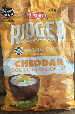 Ridged Cheddar Sour Cream & Onion Flavored Potato Chips
