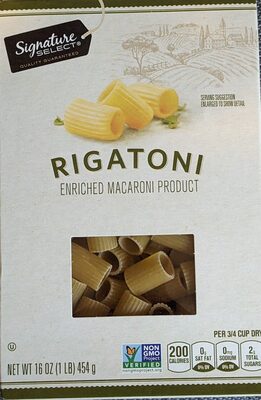 RIGATONI - Enriched Macaroni Product Made with 100% Semolina