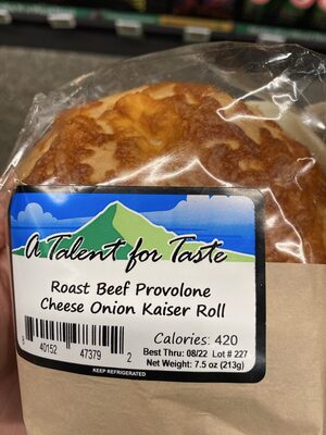 Roast Beef Provolone Cheese Onion Kaiser Roll