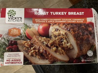 Roast Turkey Breast With Stuffing And Glaze