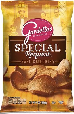 Roasted garlic rye chips