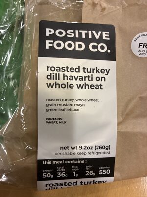 Roasted Turkey Dill Havarti On Whole Wheat