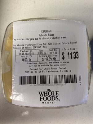 Robusto Cheese Cubes