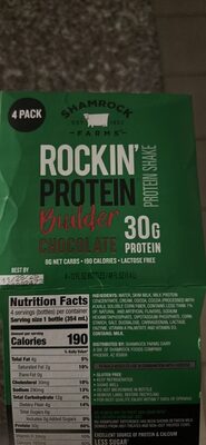 Rockin' Protein Builder Chocolate Protein Shake