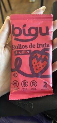 Rollos de fruta frutilla