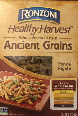 Ronzoni, healthy harvest, whole wheat pasta & ancient grains