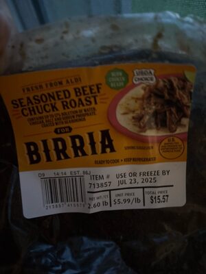 Saesoned Beef Chuck Roast