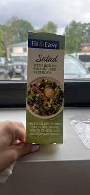 Salad with boiled bulgur, red beetroot