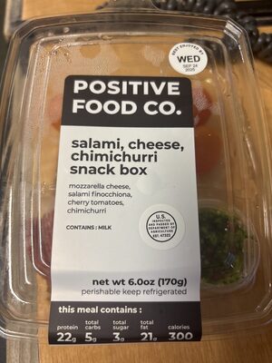 Salami, Cheese And Chimichurri Snack Box