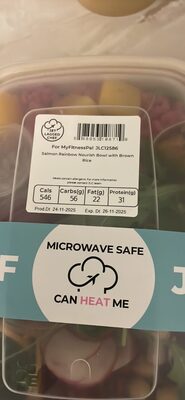 Salmon Rainbow Nourish Bowl with Brown Rice