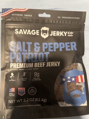 Salt And Pepper Patriot Premium Beef Jerky