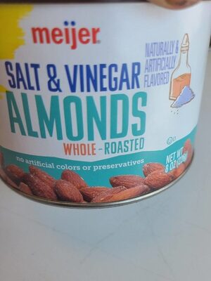 Salt & vinegar flavored whole roasted almonds