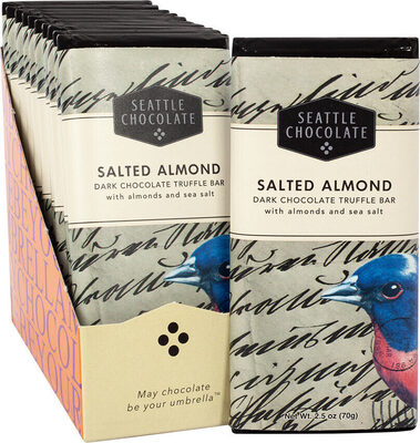Salted Almond Dark Chocolate Truffle Bar