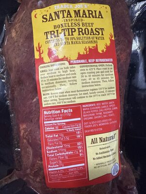 Santa Maria Beef Tri-Tip roast