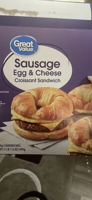 Sausage Egg & Cheese Croissant Sandwich