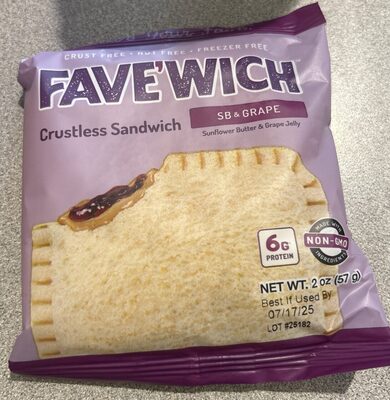 SB & Grape Crustless Sandwich