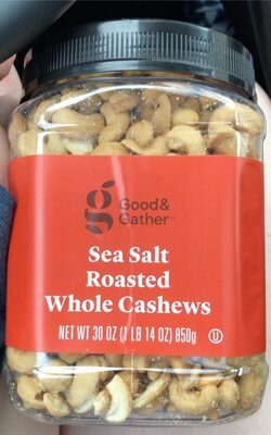 Sea salt roasted whole cashews