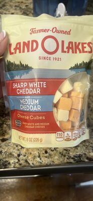 Sharp White Cheddar and Medium Cheddar Cheese Cubes