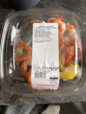 Shrimp Cocktail With Cocktail Sauce + Lemon